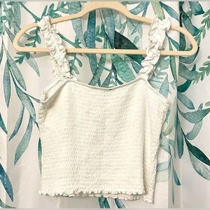 Forever 21 Cream Crop Top